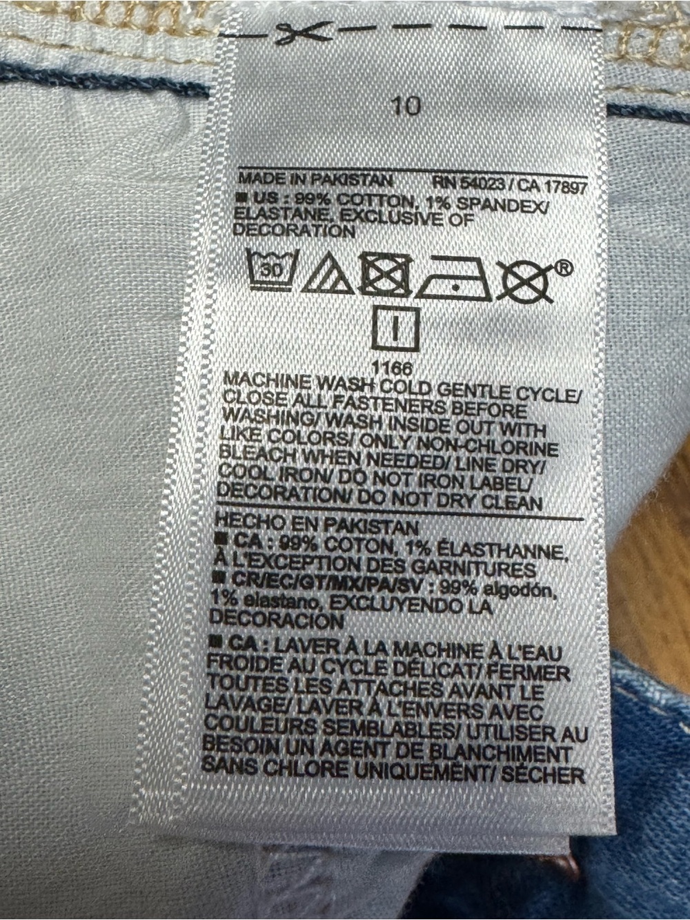 Old Navy High-Waisted O.G. Loose Rhinestone-Embellished Jeans in a light wash - Picture 7 of 9